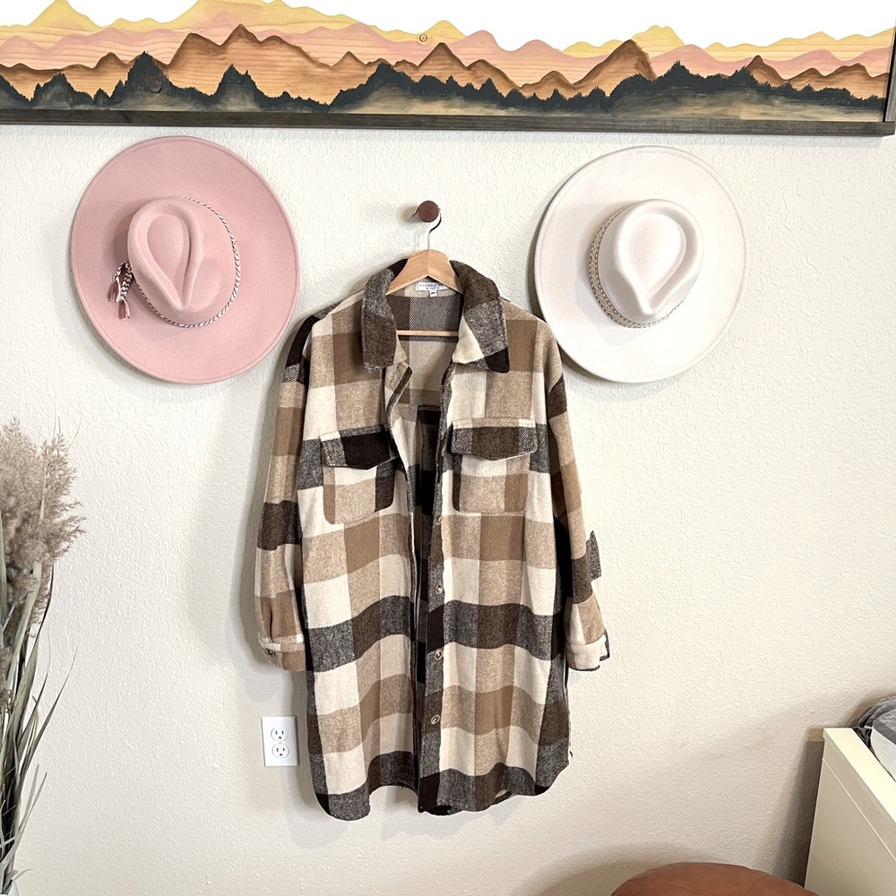 Chic Soul Brown Plaid Jacket